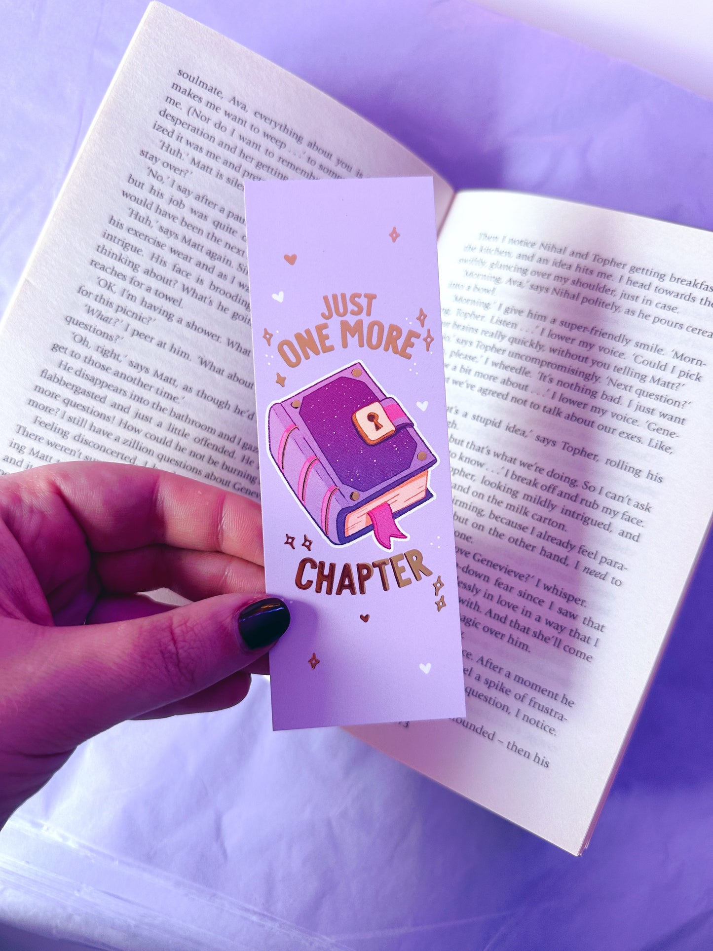 One More Chapter Gold Foiled Bookmark