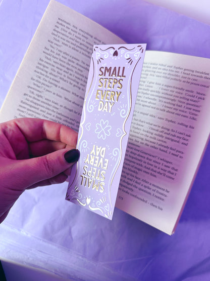 Small Steps Everyday Gold Foiled Bookmark