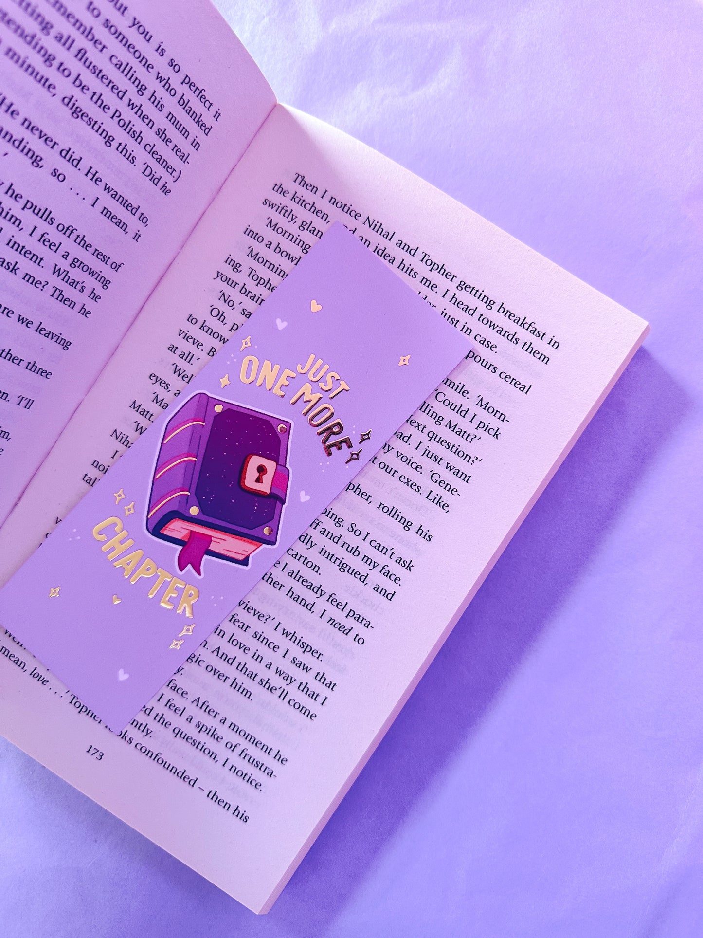 One More Chapter Gold Foiled Bookmark