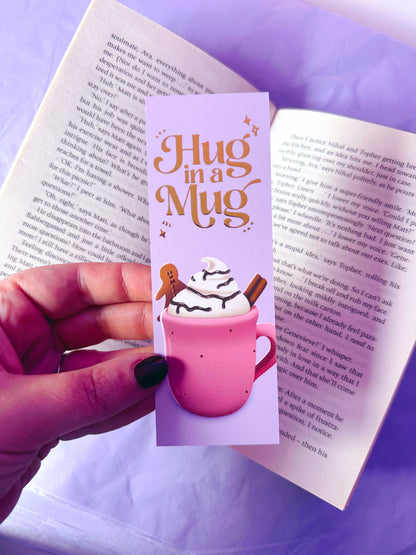 Hug in a Mug Gold Foiled Bookmark