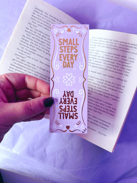 Small Steps Everyday Gold Foiled Bookmark