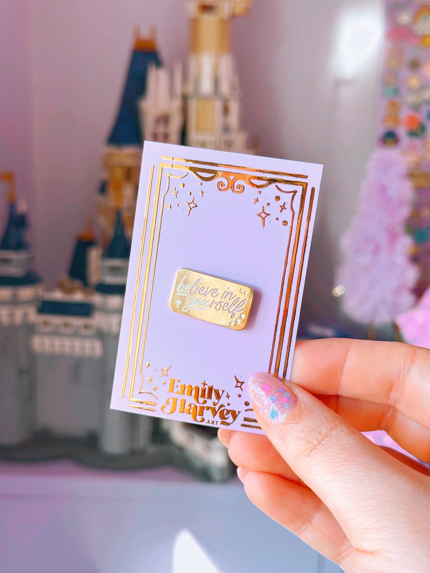 Believe in Yourself Gold Enamel Mini Pin