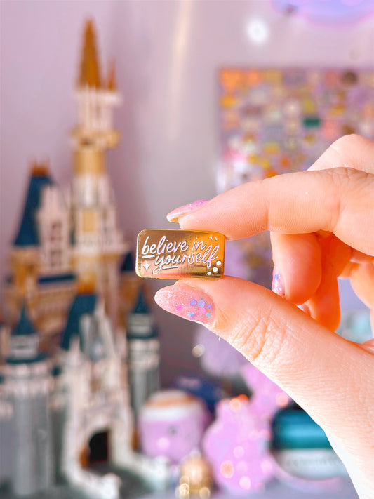 Believe in Yourself Gold Enamel Mini Pin