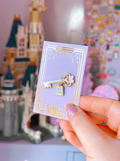 Unlock Your Potential Key Gold Enamel Pin