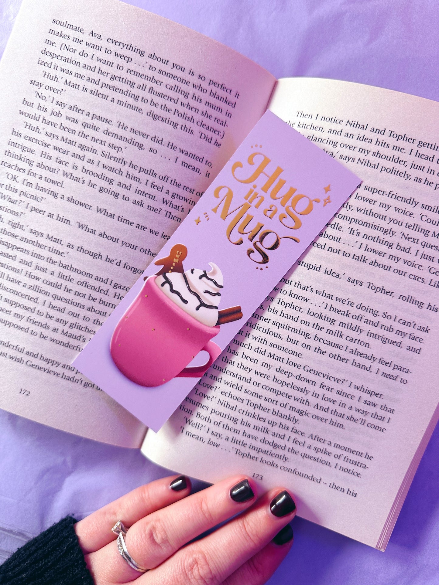 Hug in a Mug Gold Foiled Bookmark