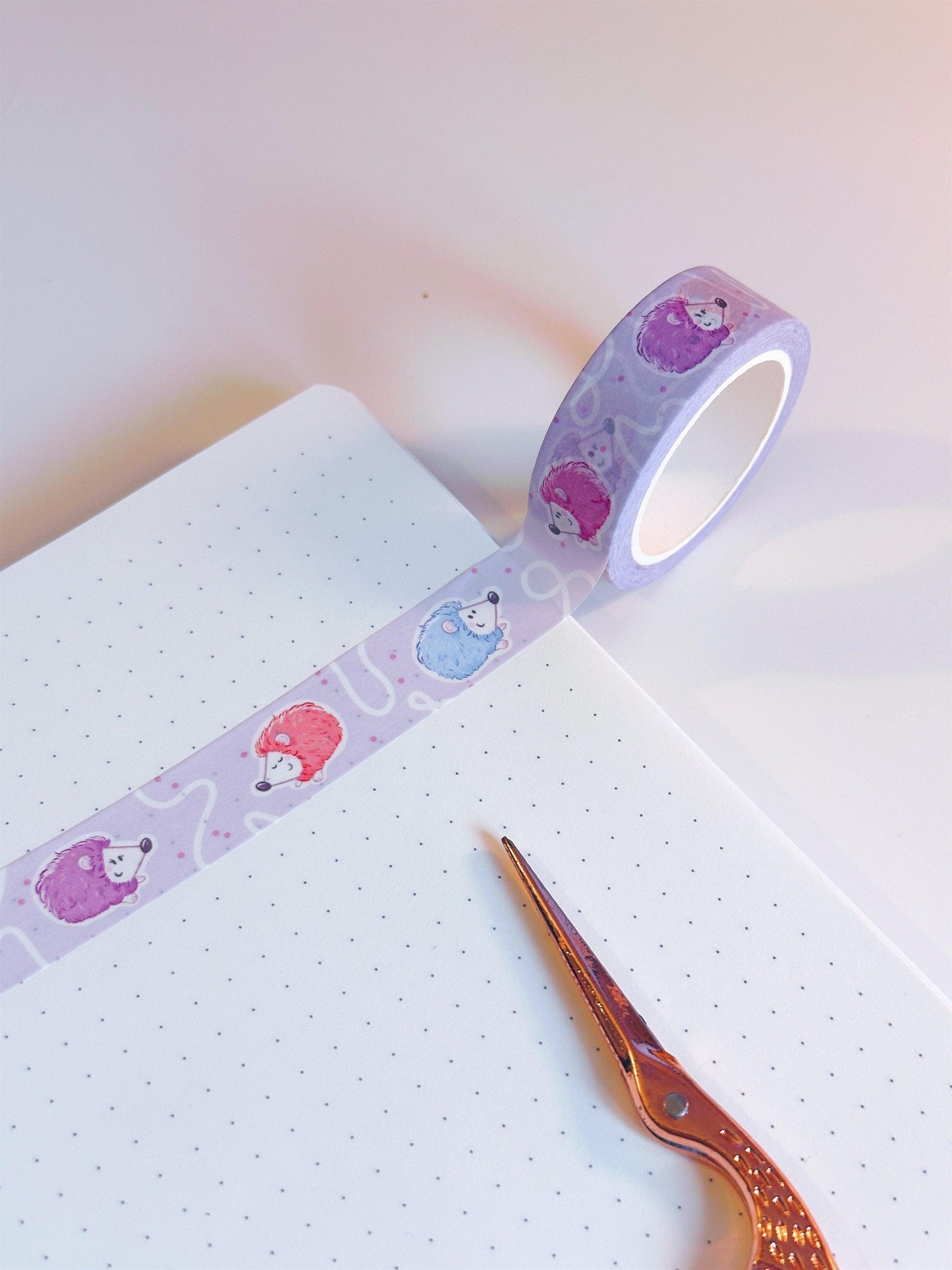 Colourful Hedgehogs Washi Tape - Emily Harvey Art