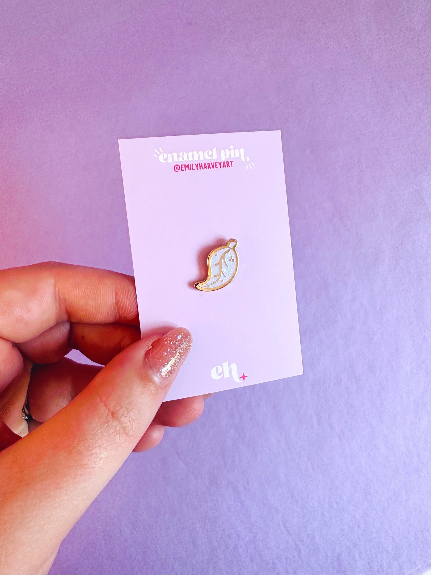 Leaf Mini Enamel Pin - Emily Harvey Art