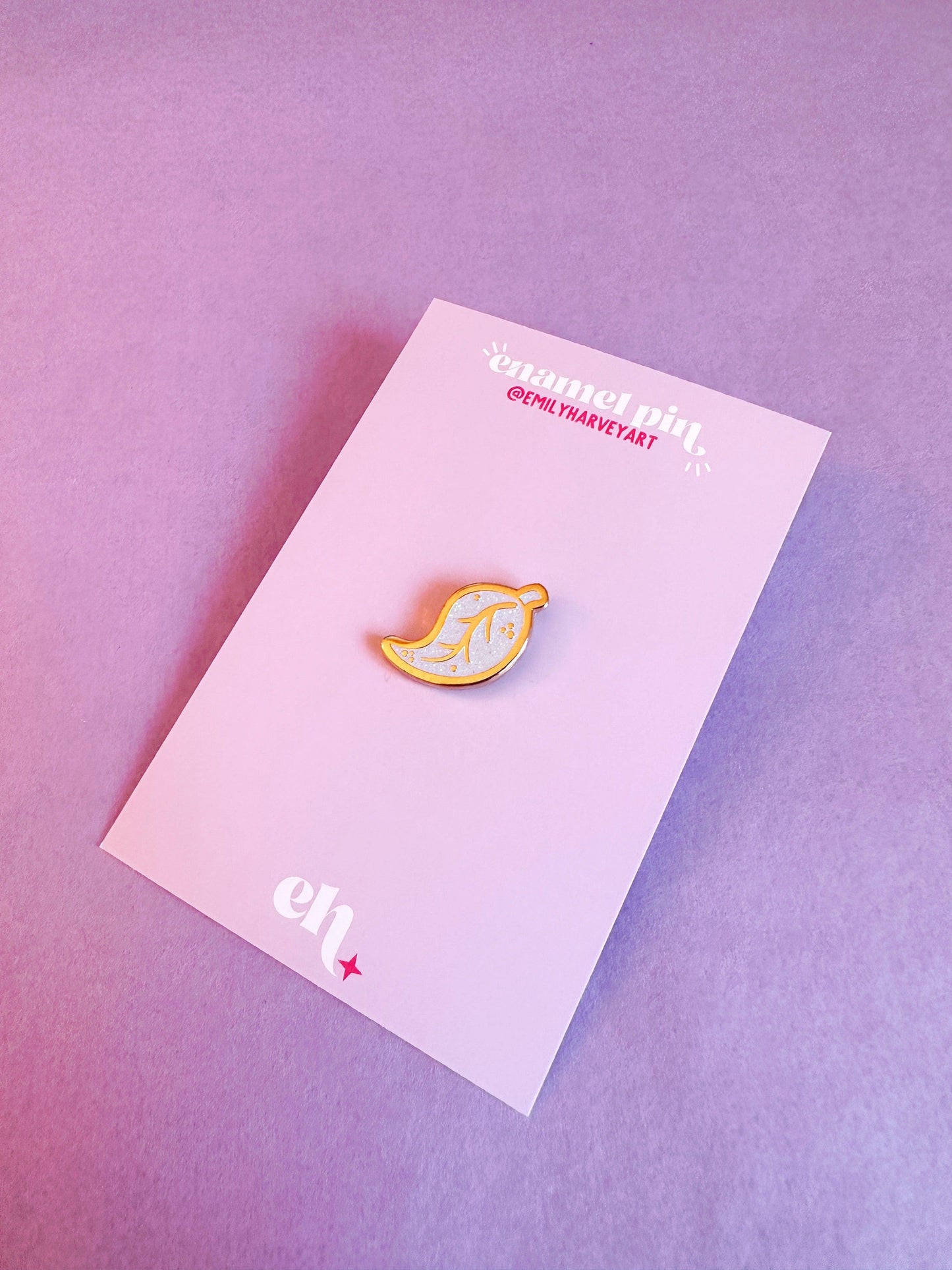 Leaf Mini Enamel Pin - Emily Harvey Art