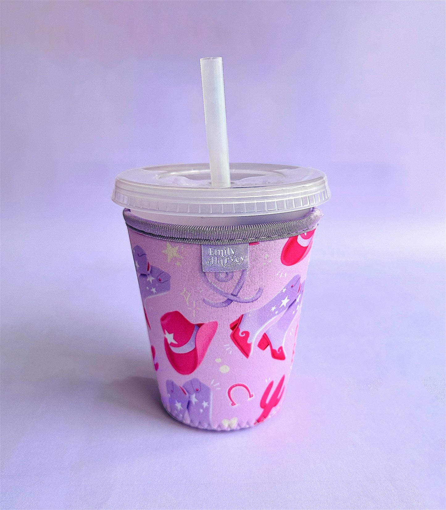 Lilac Cowboy Iced Coffee Sleeve