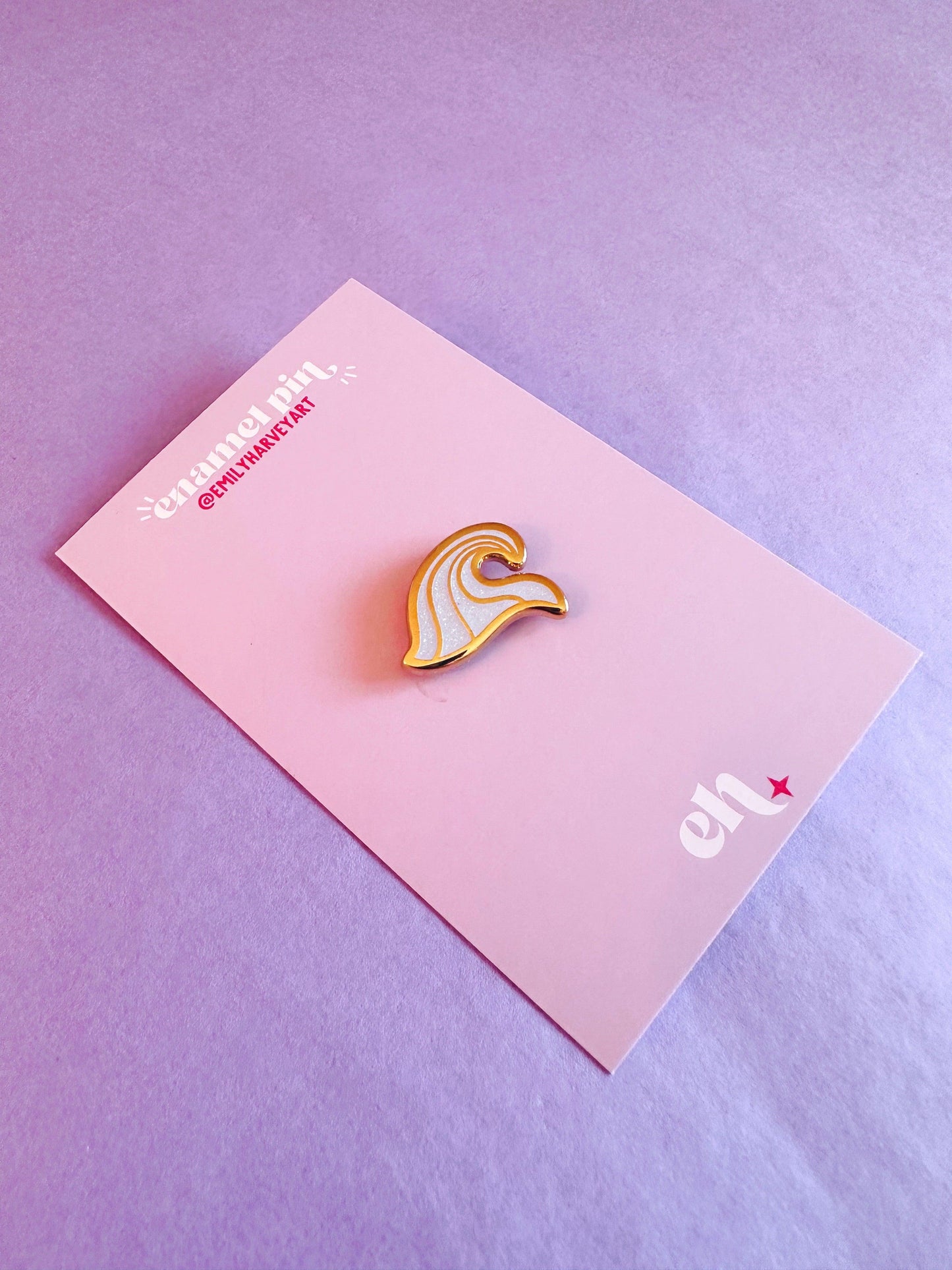 Wave Mini Enamel Pin - Emily Harvey Art